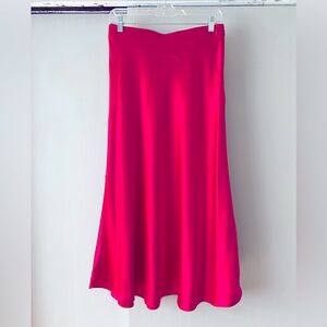 Midi length satin slip skirt NWT!